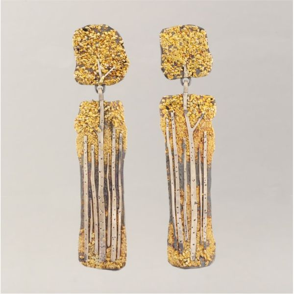 Oxi Silver and Gold Earrings French Designer Jeweler Scottsdale, AZ