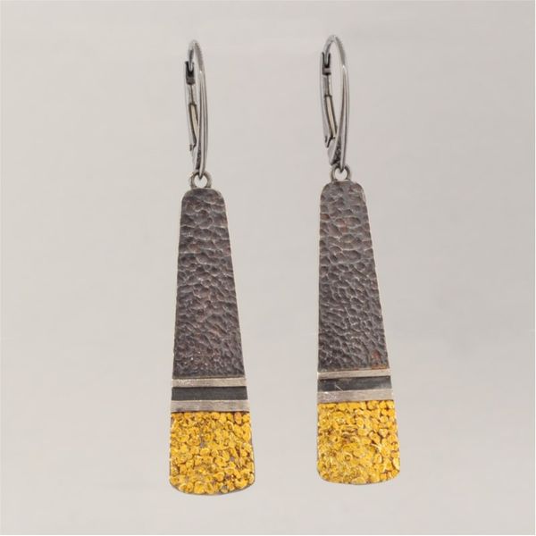 Oxi Silver and Gold Earrings French Designer Jeweler Scottsdale, AZ