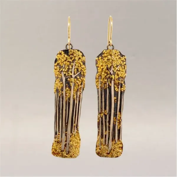 Oxi Silver and Gold Earrings French Designer Jeweler Scottsdale, AZ