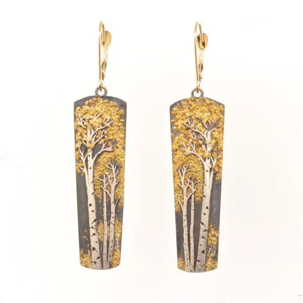 Oxi Silver and Gold Earrings French Designer Jeweler Scottsdale, AZ