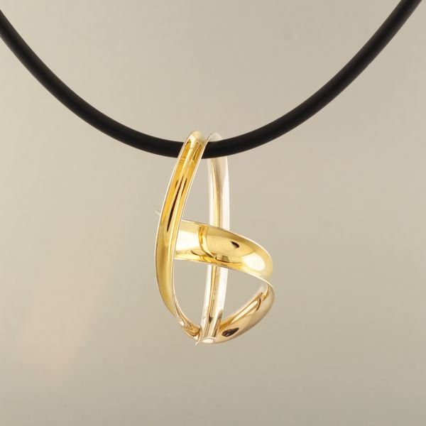 Silver and Gold Pendant French Designer Jeweler Scottsdale, AZ