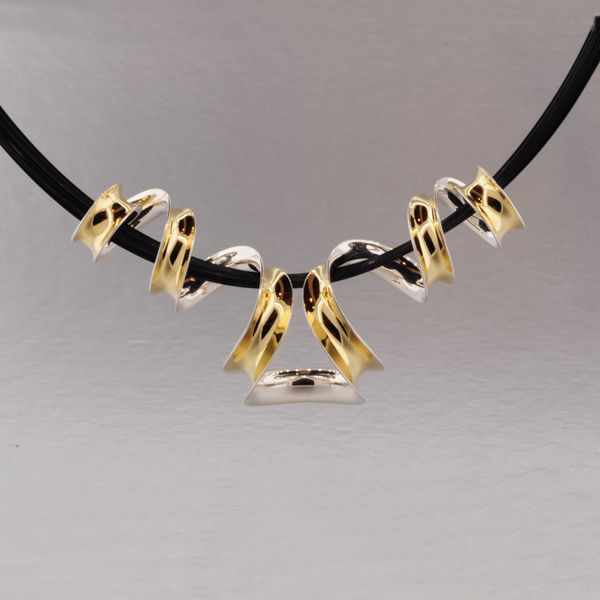 Silver and Gold Pendant French Designer Jeweler Scottsdale, AZ