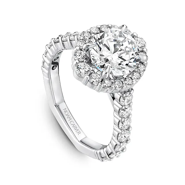 White Gold Halo Diamond Engagement Ring Frontenac Jewellers Kingston, ON