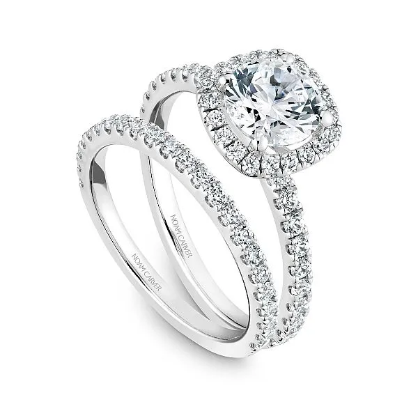 Square Halo Diamond Engagement Ring Image 4 Frontenac Jewellers Kingston, ON