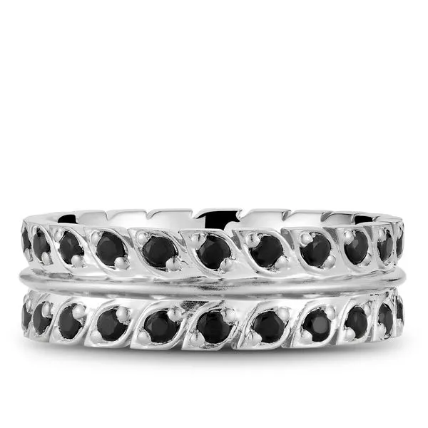 eternity black diamond wedding band Image 3 Frontenac Jewellers Kingston, ON