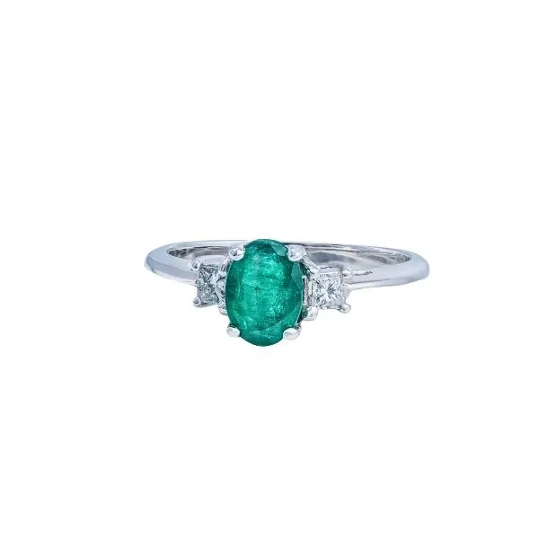 14K White Gold Emerald & Diamond Ring – Size 7.25 Frontenac Jewellers Kingston, ON
