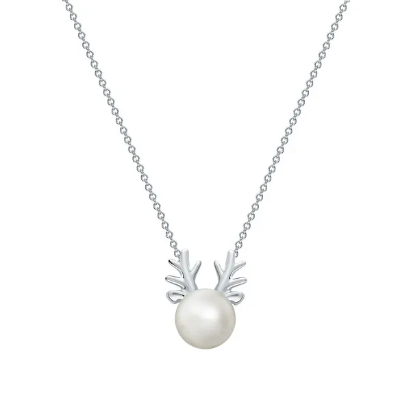 Birks Essentials Freshwater Pearl and Silver Reindeer Pendant Frontenac Jewellers Kingston, ON