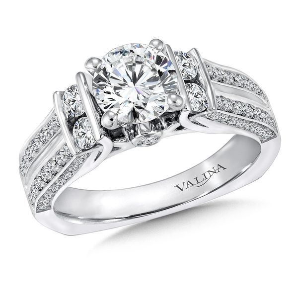 Double Row Diamond Engagement Ring George & Company Diamond Jewelers Dickson City, PA