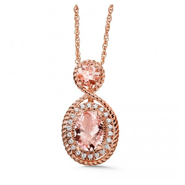 Rose Gold Morganite Pendant George & Company Diamond Jewelers Dickson City, PA