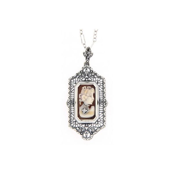 Cameo & Black Onyx Flip Necklace George & Company Diamond Jewelers Dickson City, PA