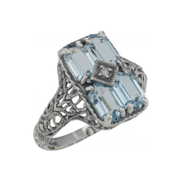 Silver Blue Topaz Ring George & Company Diamond Jewelers Dickson City, PA