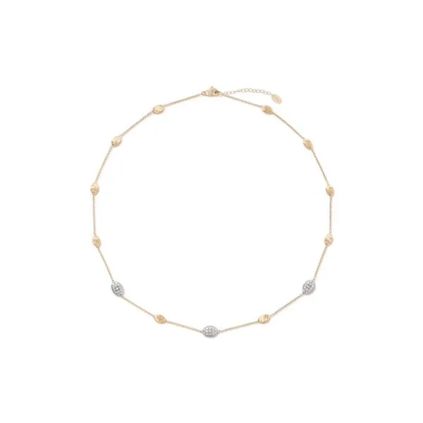 Marco Bicego® Siviglia Collection 18K Yellow Gold and Diamond Small Bead Necklace George Press Jewelers Livingston, NJ