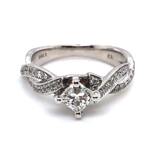 Kite Set Princess Engagement Ring With Twisted Band Georgetown Jewelers Wood Dale, IL