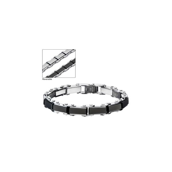 Reversible Black & Stainless Steel Bracelet Georgetown Jewelers Wood Dale, IL