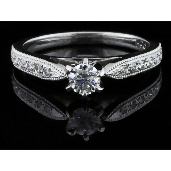 Palladium and Diamond Wedding Set Image 4 Geralds Jewelry Oak Harbor, WA