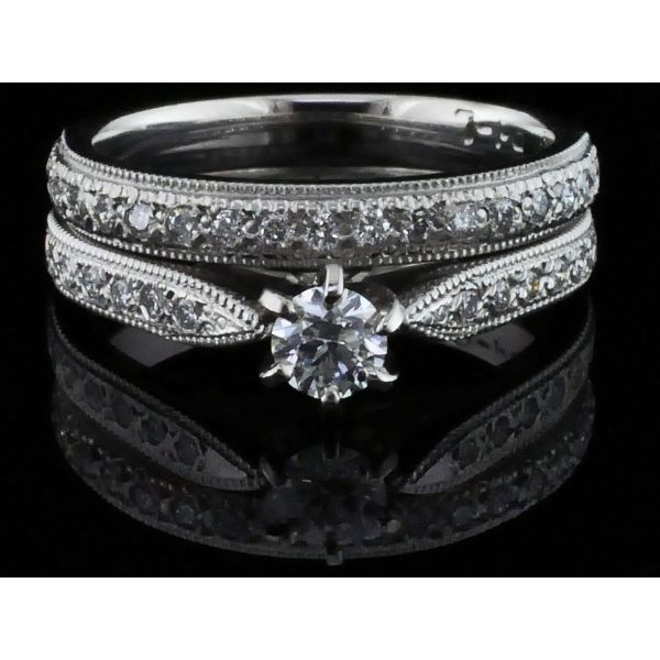 Palladium and Diamond Wedding Set Geralds Jewelry Oak Harbor, WA