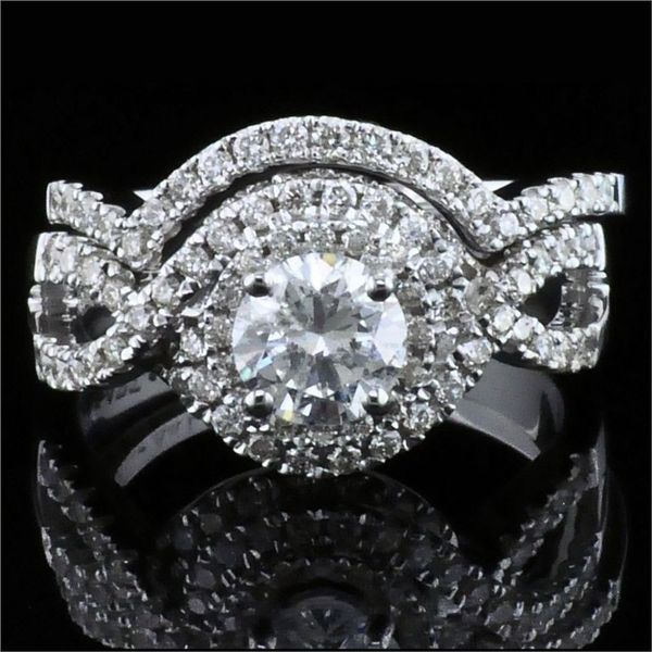 14K White Gold Diamond Wedding Set, 1.40ct Total Weight Geralds Jewelry Oak Harbor, WA