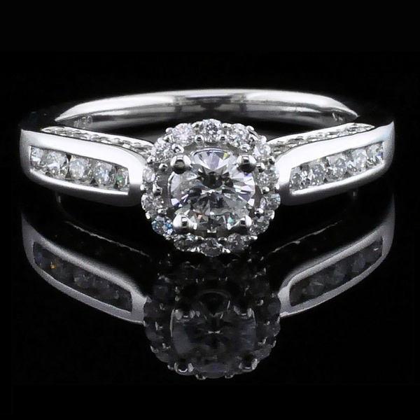 Halo Style Diamond Engagement Ring Geralds Jewelry Oak Harbor, WA