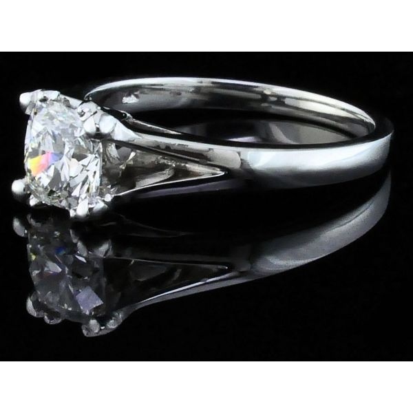 Cushion Cut Diamond Solitaire Engagement Ring Image 2 Geralds Jewelry Oak Harbor, WA
