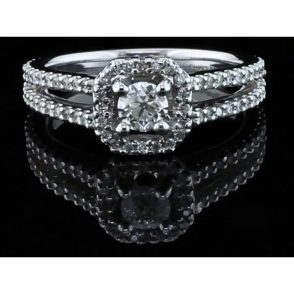 Diamond Halo Engagement Ring Geralds Jewelry Oak Harbor, WA