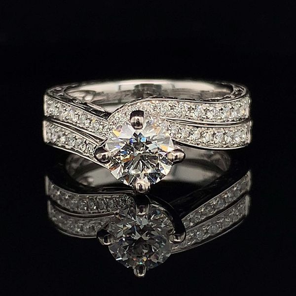 Hand Carved Diamond Wedding Set Geralds Jewelry Oak Harbor, WA