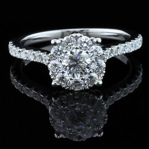 Diamond Halo Engagement Ring Geralds Jewelry Oak Harbor, WA