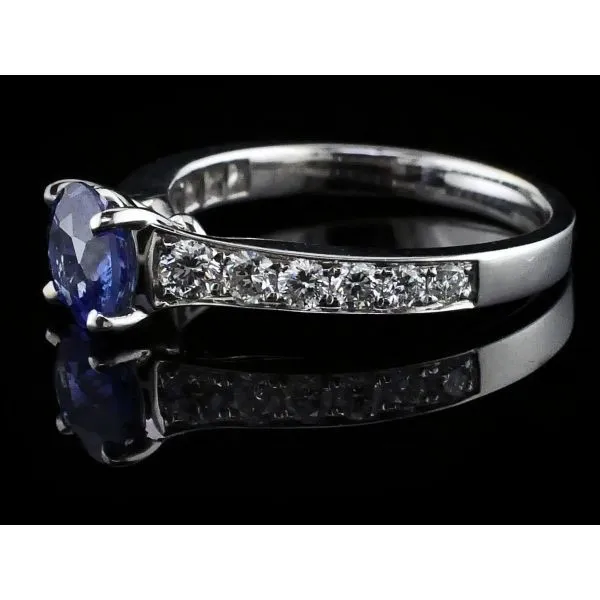 Sapphire and Diamond Engagement Ring Image 2 Geralds Jewelry Oak Harbor, WA