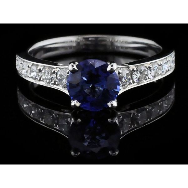 Sapphire and Diamond Engagement Ring Geralds Jewelry Oak Harbor, WA