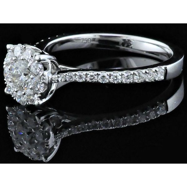 Diamond Cluster Engagement Ring Image 2 Geralds Jewelry Oak Harbor, WA