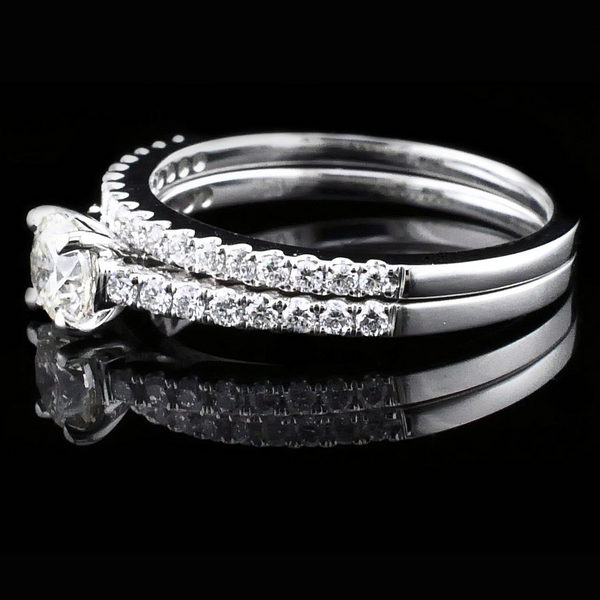 18K White Gold Diamond Wedding Set Image 2 Geralds Jewelry Oak Harbor, WA