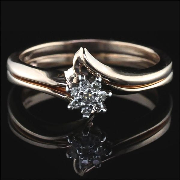 10K Diamond Cluster Wedding Set Geralds Jewelry Oak Harbor, WA