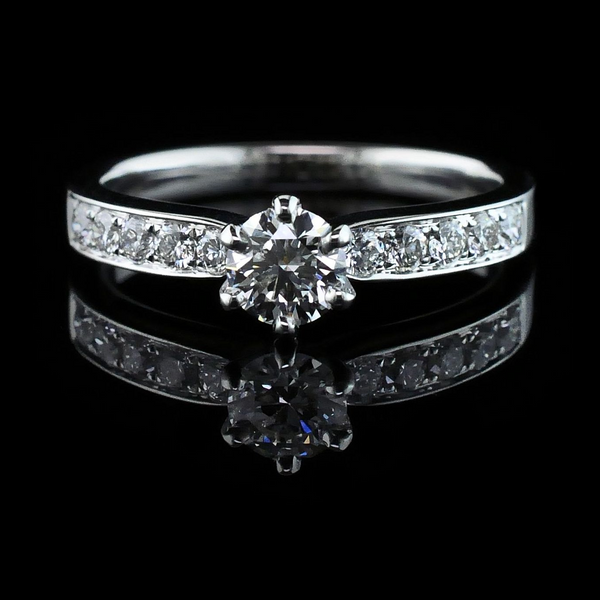 White Gold and Diamond Engagement Ring, .70Ct Total Diamond Weight Geralds Jewelry Oak Harbor, WA