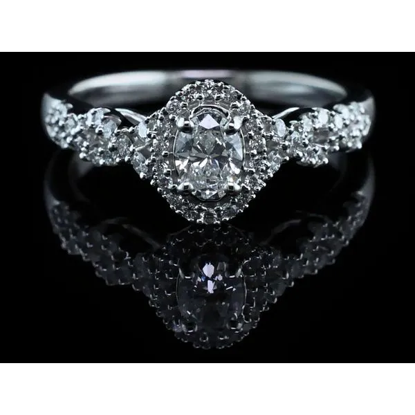 Oval Halo Diamond Engagement Ring Geralds Jewelry Oak Harbor, WA