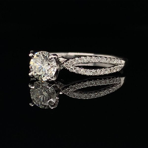 Gabriel & Co. Split Shank Diamond Engagement Ring Image 2 Geralds Jewelry Oak Harbor, WA