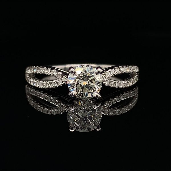 Gabriel & Co. Split Shank Diamond Engagement Ring Geralds Jewelry Oak Harbor, WA
