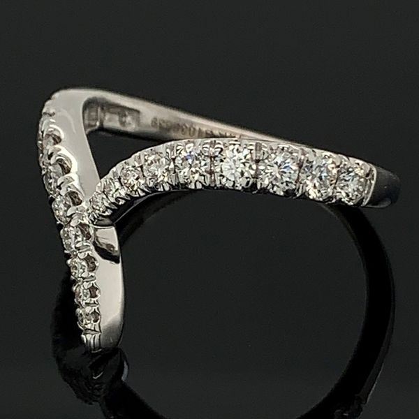 Gabriel and Co. White Gold V Shaped Bypass Diamond Ring Image 2 Geralds Jewelry Oak Harbor, WA