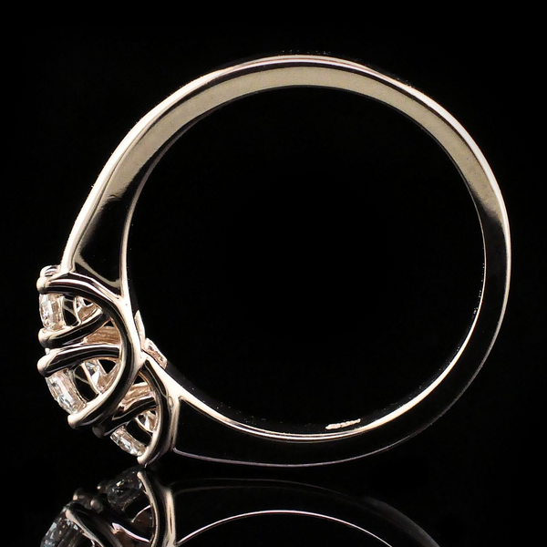 Hearts and Arrows Diamond 3 Stone Ring Image 2 Geralds Jewelry Oak Harbor, WA