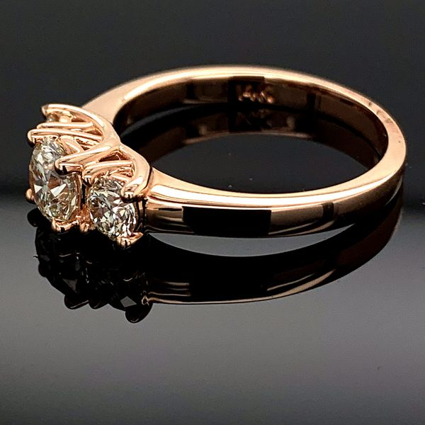 Hearts and Arrows Cut Diamond 3-Stone Ring, 1.01Ct Total Weight Image 2 Geralds Jewelry Oak Harbor, WA