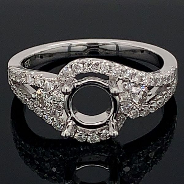18K White Gold Diamond Semi Mount Ring Geralds Jewelry Oak Harbor, WA