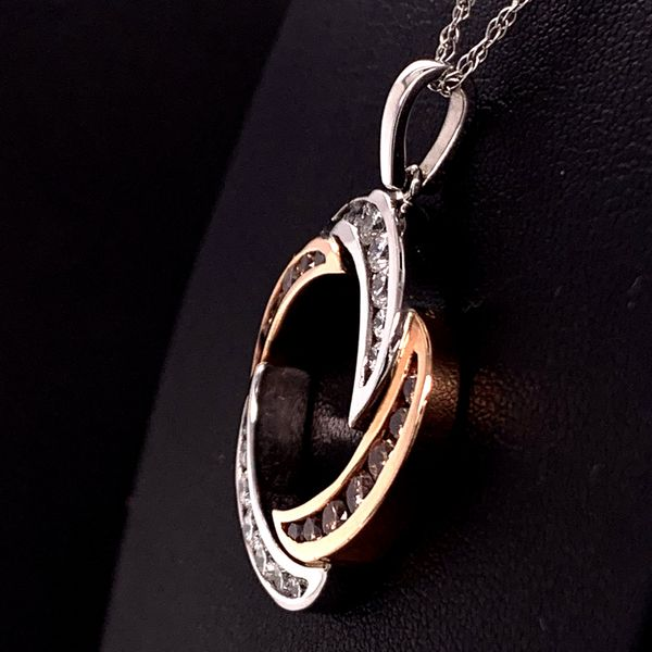 DeLeo Cognac and White Diamond Pendant Image 2 Geralds Jewelry Oak Harbor, WA