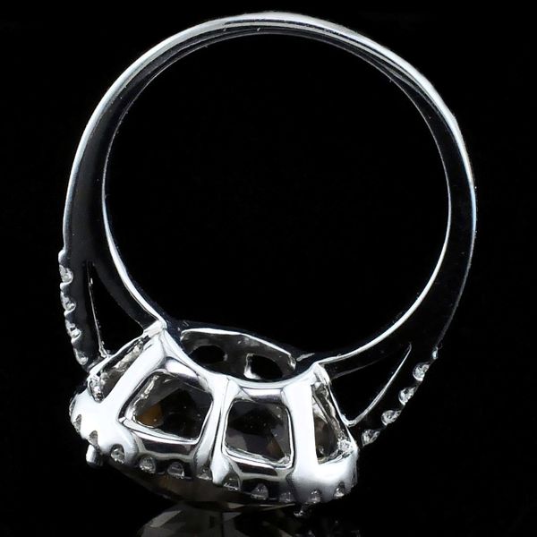 Alisa Unger Designs Heart Shape Smokey Quartz and Diamond Ring Image 3 Geralds Jewelry Oak Harbor, WA