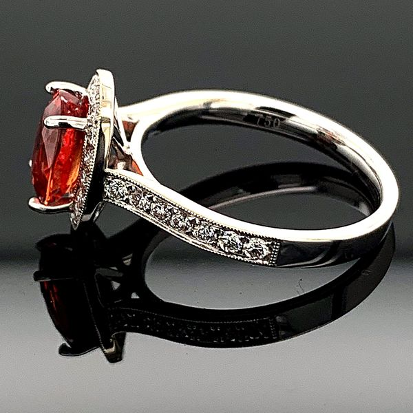 Ladies 18K, Fire Ruby and Diamond Ring Image 3 Geralds Jewelry Oak Harbor, WA