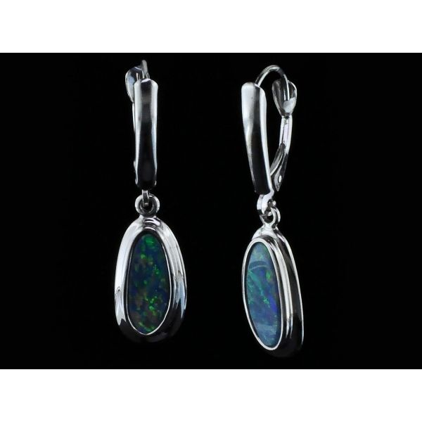 Australian Opal Doublet Earrings Geralds Jewelry Oak Harbor, WA