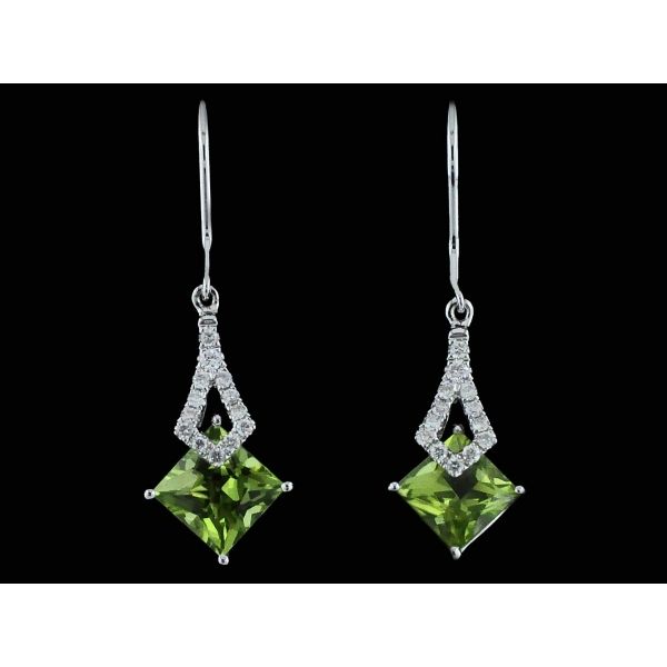 Peridot and Diamond Earrings Geralds Jewelry Oak Harbor, WA