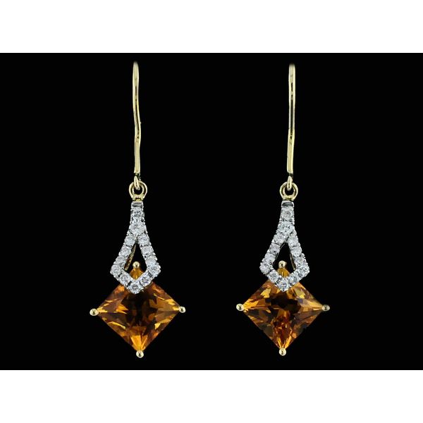 Citrine and Diamond Earrings Geralds Jewelry Oak Harbor, WA