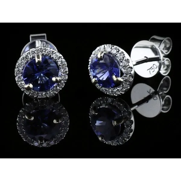 Blue Sapphire and Diamond Earrings Geralds Jewelry Oak Harbor, WA