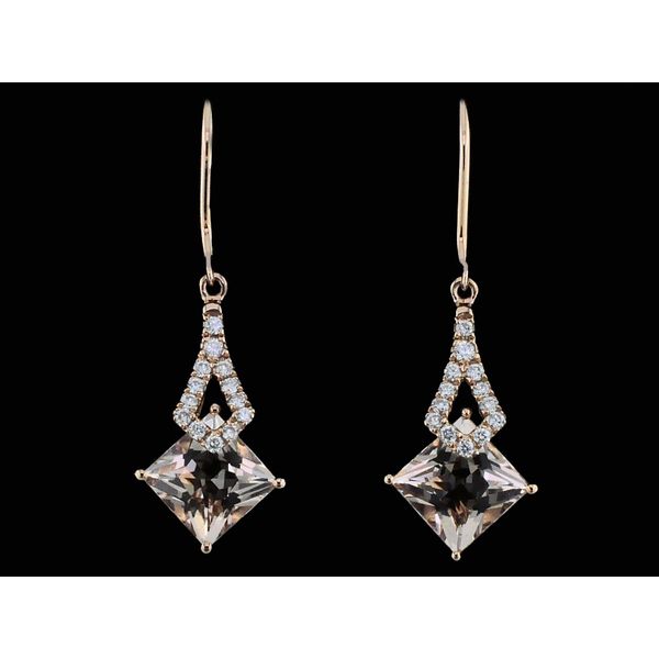 Morganite and Diamond Earrings Geralds Jewelry Oak Harbor, WA