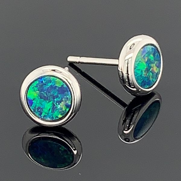 Australian Opal Doublet Earrings Geralds Jewelry Oak Harbor, WA