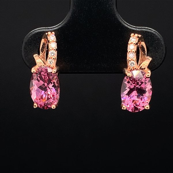 Lotus Garnet And Diamond Earrings Geralds Jewelry Oak Harbor, WA