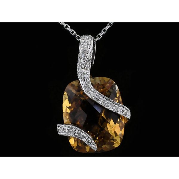 Alisa Unger Designs Citrine and Diamond Pendant Geralds Jewelry Oak Harbor, WA